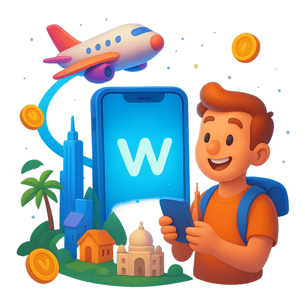 Global App Launch & 50 Cities illustration